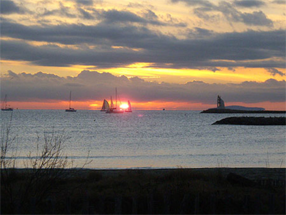 Couché de soleil à La Grande Motte