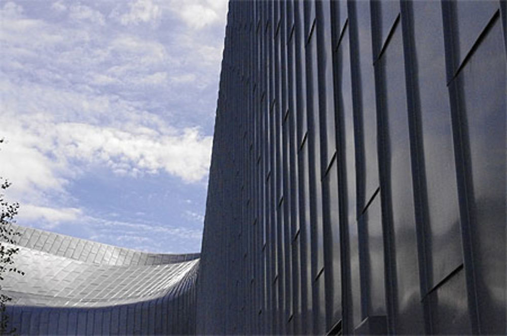 Détail du Riverside Museum dessiné par Zaha Hadid