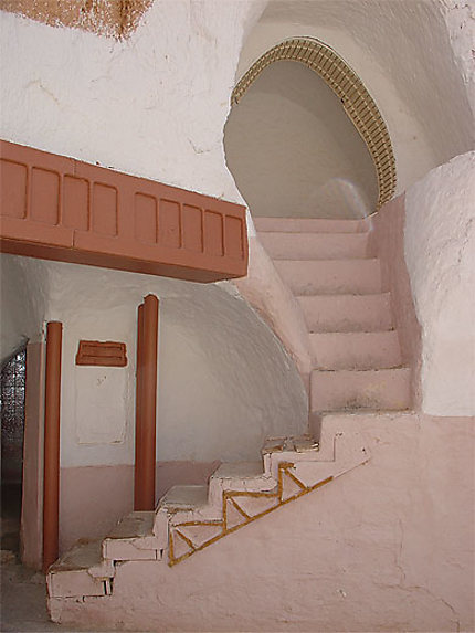 Escalier de maison troglodyte