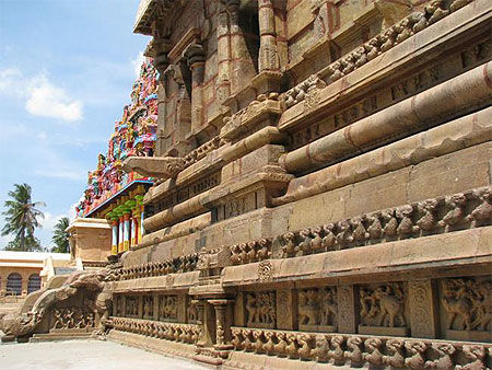 Details des murs au Temple de Thirubuvanam