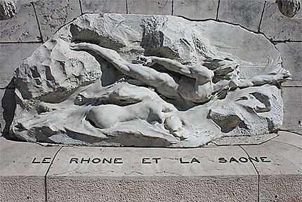 Lyon - Palais du Commerce - Allégorie du Rhône et de la Saône
