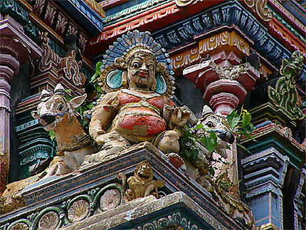 Détail du gopuram, temple de Minakschi