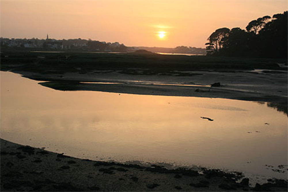 Coucher de soleil sur la ville du Conquet