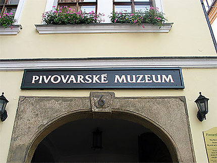Pilsen : entrée du musée de la bière