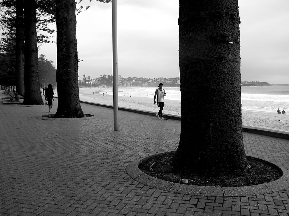 Promenade à la plage, un après-midi d'hiver