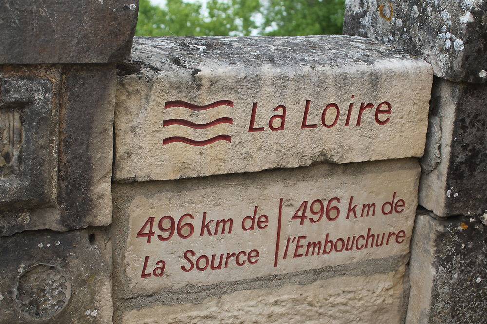 Plaque sur la RN7  à Pouilly sur Loire