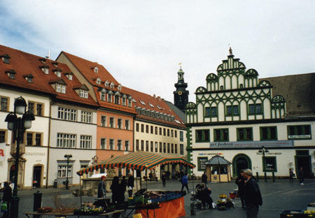 la place du marché de Weimar