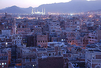 Crépuscule sur Sanaa - Mosquée du Président
