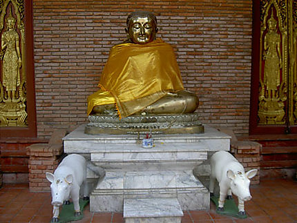 Gros Bouddha de cuivre