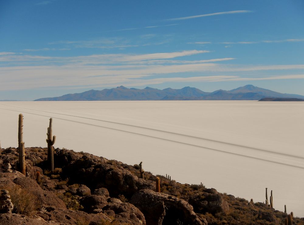 La route blanche à Uyuni