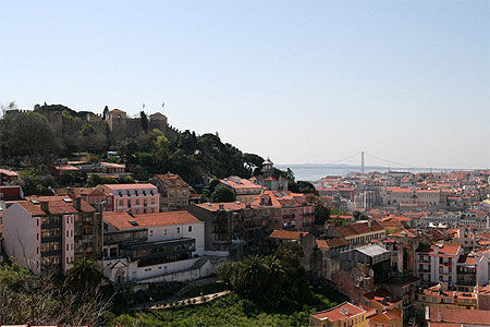 Vue sur Lisbonne depuis le miradouro de Graça