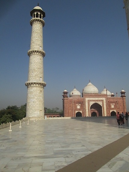 Minaret au Taj Mahal