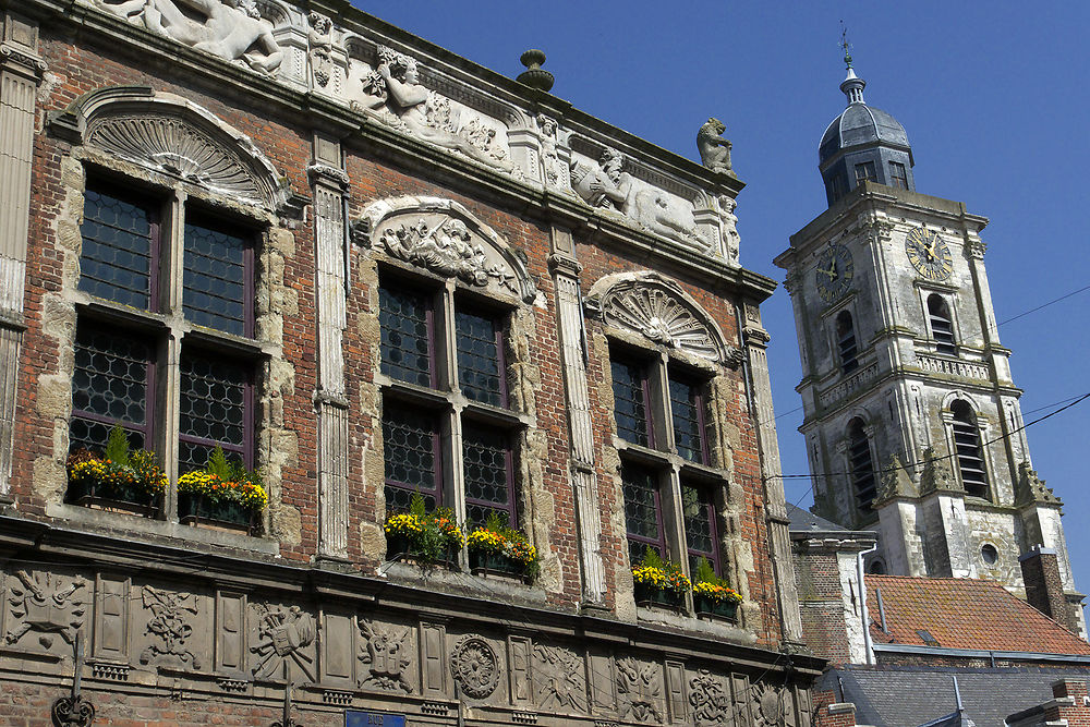 Baillage et beffroi, rue d'Arras, Aire-sur-la-Lys