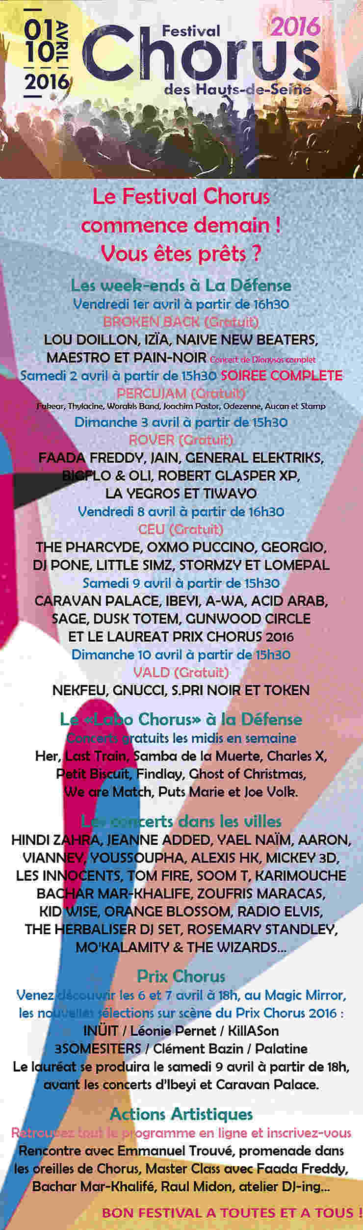 Festival Chorus des Hauts-de-Seine à La Défense et dans les Hauts-de-Seine