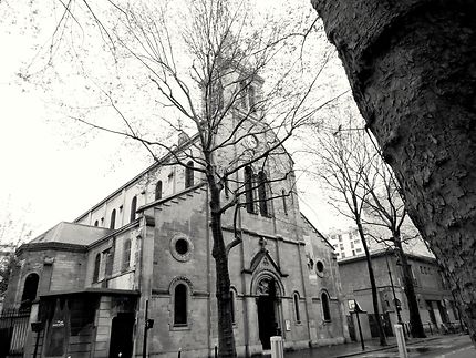 Façade église Saint Georges de la Villette