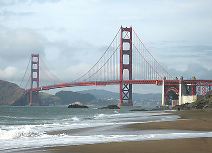 Le Golden Gate Bridge depuis Baker Beach