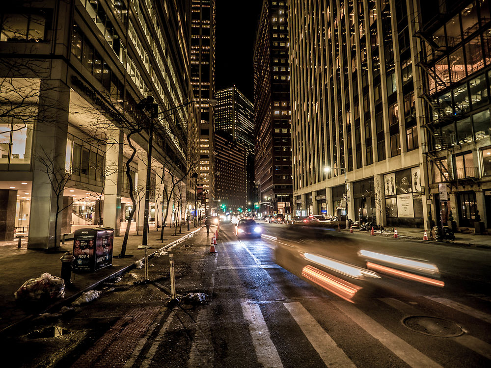 Wall Street by night