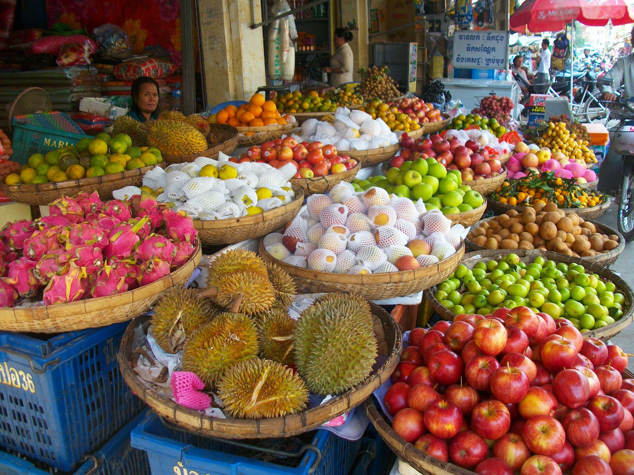Sur le marché de Kratie Sur le marché de Kratie