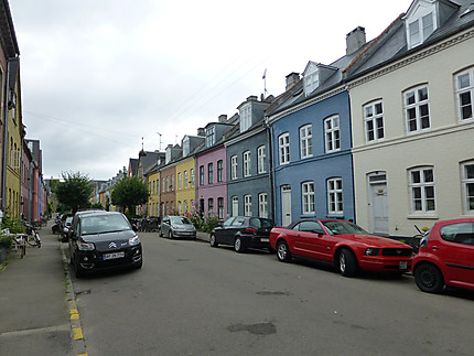 Rue colorée de Copenhague