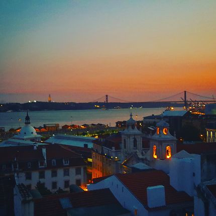 Coucher de soleil sur Lisbonne