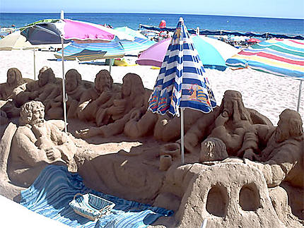 Jesus Christ et les apôtres - sculpture sur sable