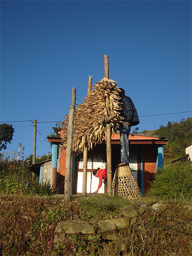 Dans le village de Sarangkot Dans le village de Sarangkot