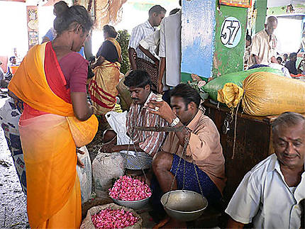 Marché aux fleurs de Madurai