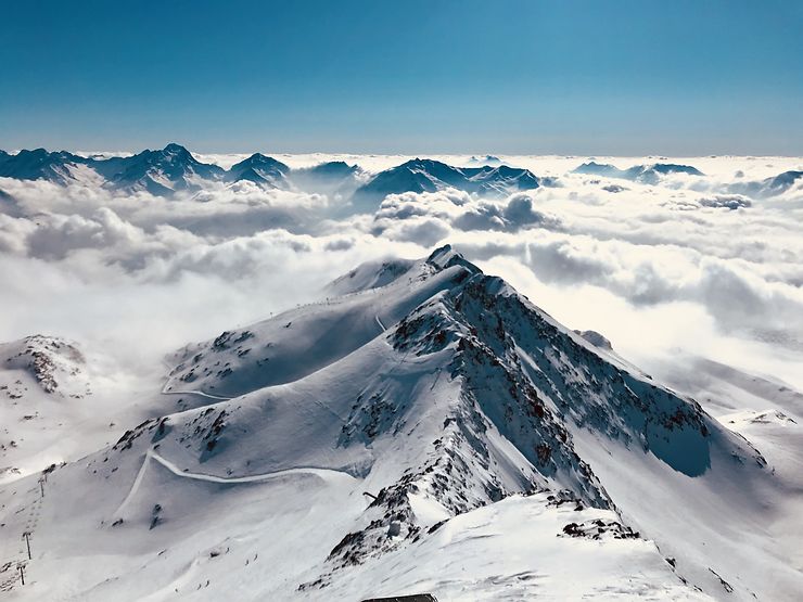 En haut du pic blanc 3300m, Alpes