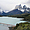 Lac sur fond des Cuernos del Paine
