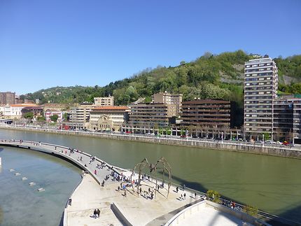 Vue sur la rivière à Bilbao