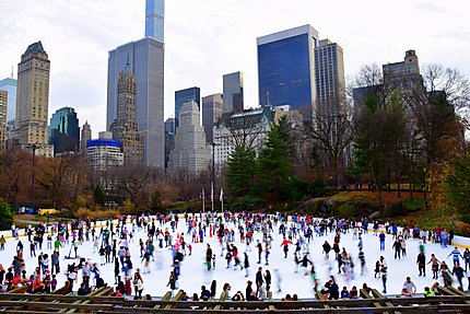 Sur la glace dans Central Park