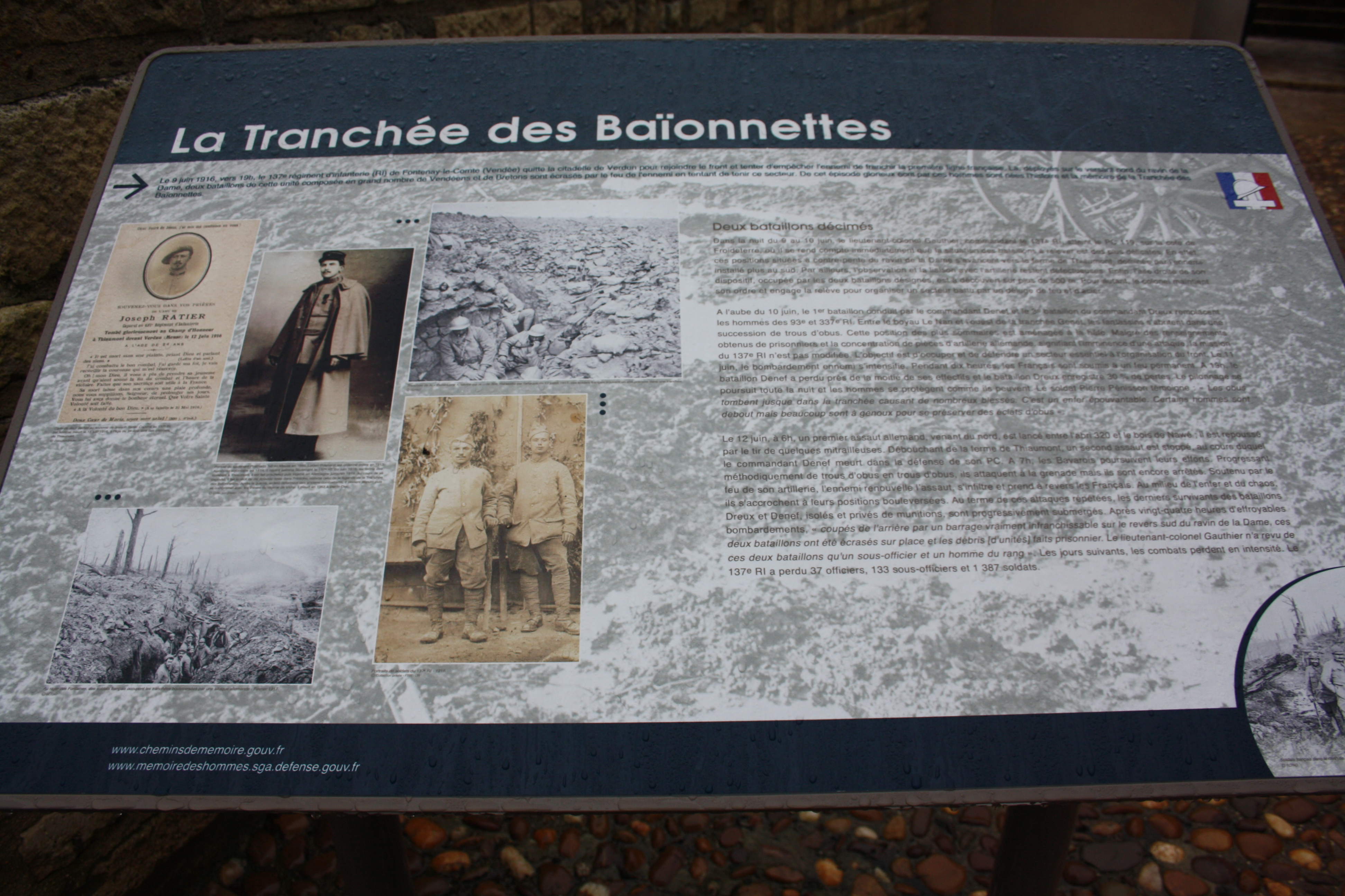 La tranchée des baionnettes La tranchée des baionnettes