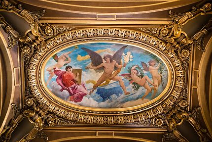 Grand Foyer de l'Opéra, plafond peint par P Baudry