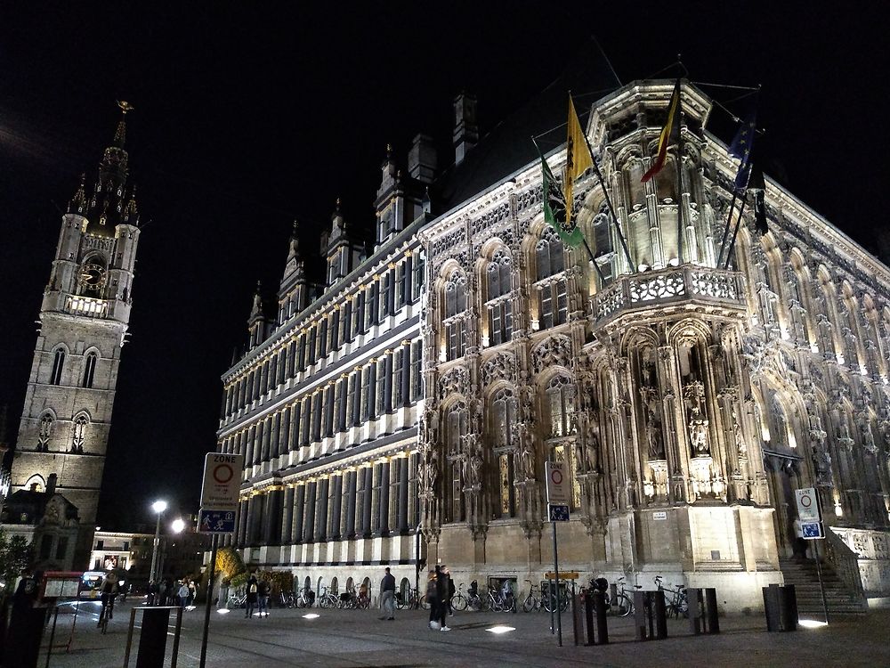 Hôtel de ville de Gand, la nuit