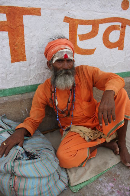 Beautiful baba, le long du Gange à Varanasi
