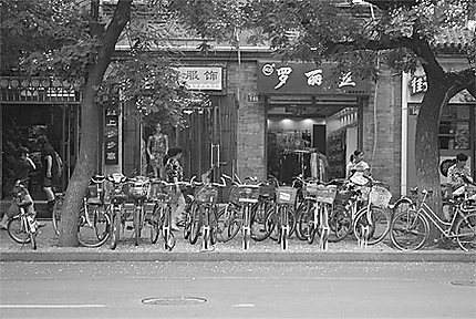 Vélos dans les rues de Pékin