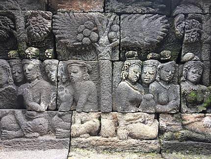 Fresque à Borobudur