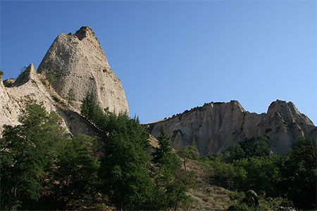 Paysage de randonnée entre Melnik et Rojen