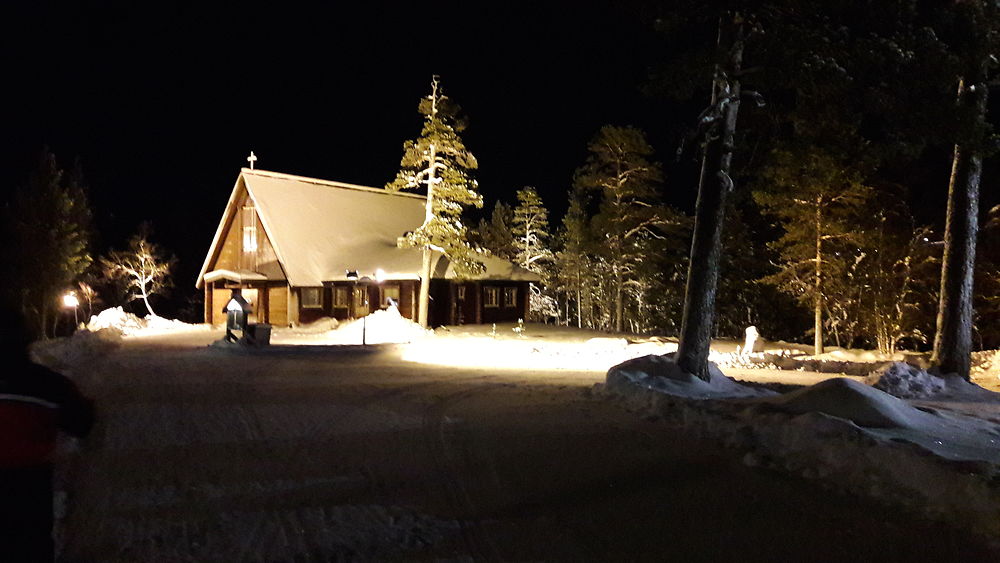 L'église de Saariselka en Laponie finlandaise