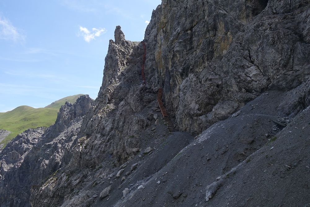 Rampes d'escaliers entre Medergen et Davos