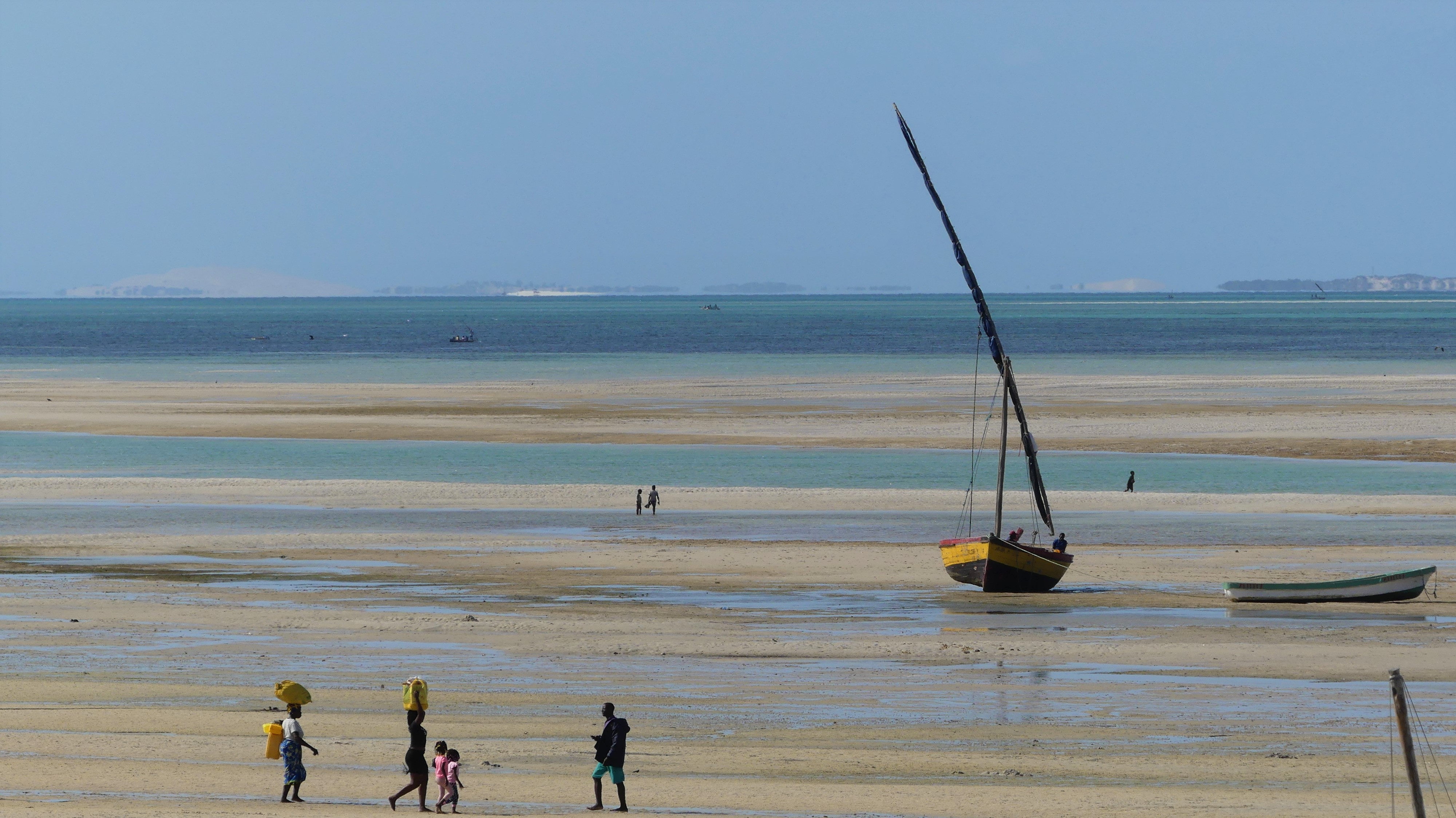 Plage de Vilankulo à marée basse Plage de Vilankulo à marée basse