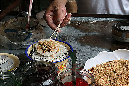 Spécialité culinaire dans le quartier musulman de Xi'an