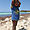 Petit garçon sur la plage de Punta Rusia 