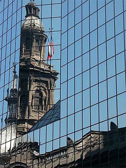 Reflet de la cathédrale de Santiago