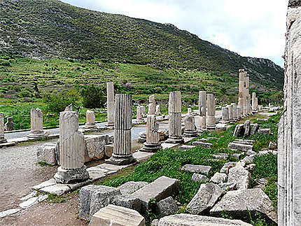 Vestiges de colonnes à Ephèse