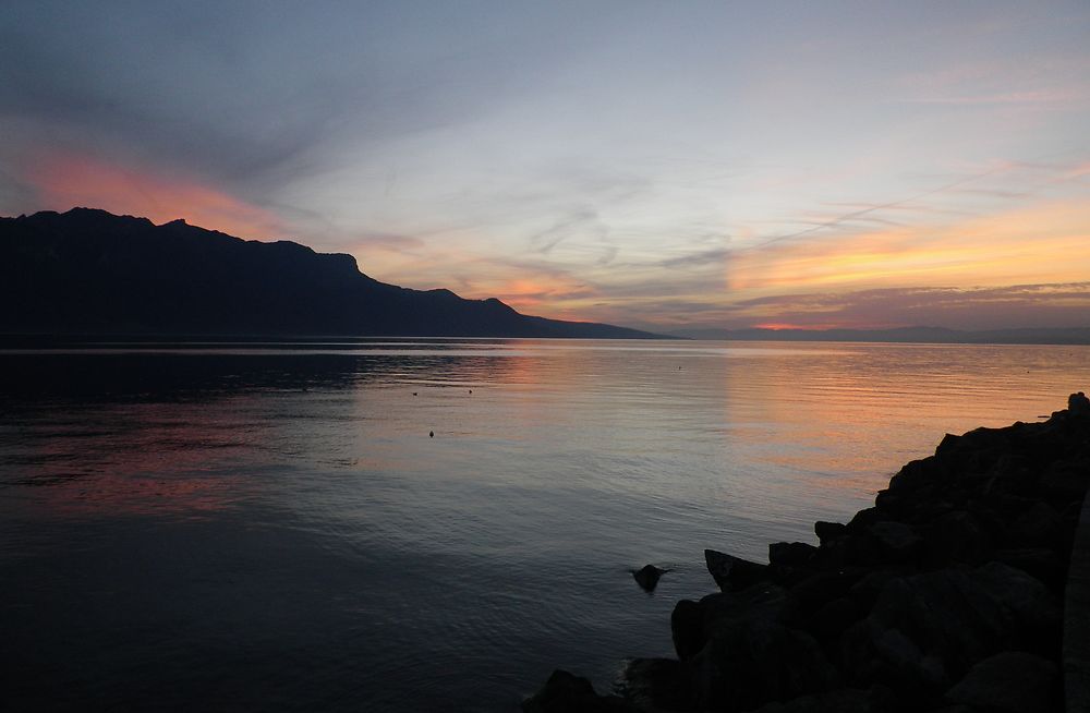 Coucher de soleil sur le Lac Léman