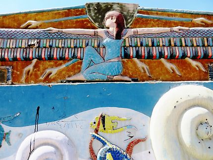 Fresque "le culte solaire" à Hurghada