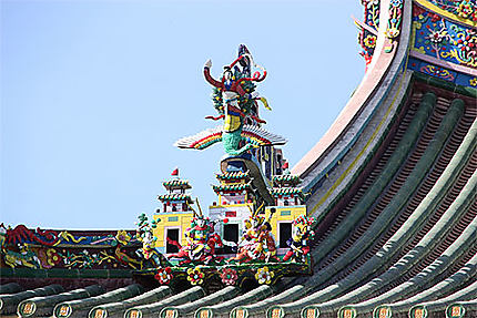 Temple du Nanputuo - Décoration de toit