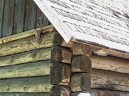 Détail de construction en bois ancienne