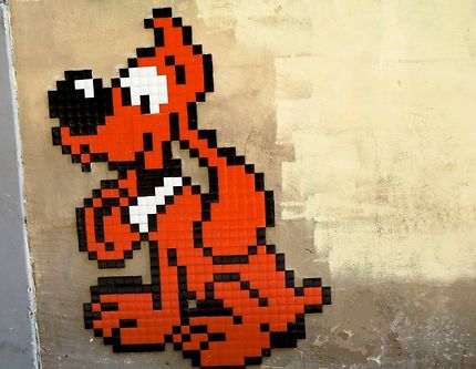 Art street (space invader) Bill le chien